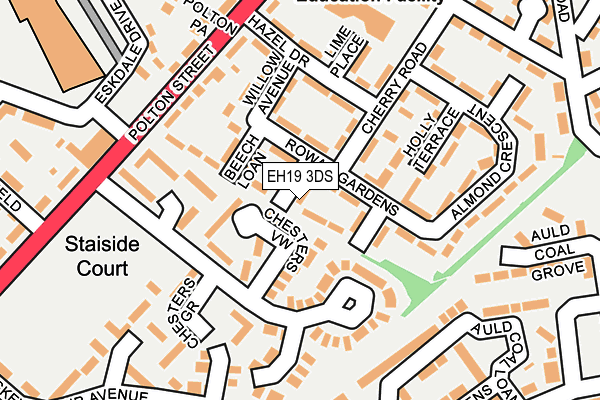 EH19 3DS map - OS OpenMap – Local (Ordnance Survey) EH19 3DS map - OS OpenMap – Local (Ordnance Survey)