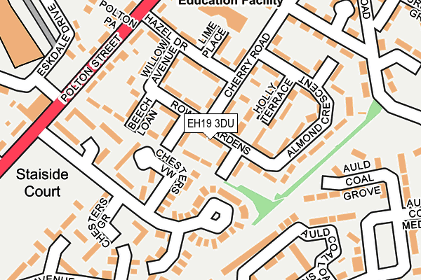 EH19 3DU map - OS OpenMap – Local (Ordnance Survey) EH19 3DU map - OS OpenMap – Local (Ordnance Survey)