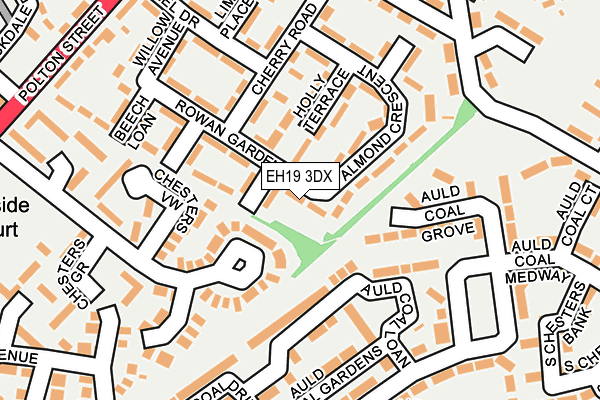 EH19 3DX map - OS OpenMap – Local (Ordnance Survey) EH19 3DX map - OS OpenMap – Local (Ordnance Survey)