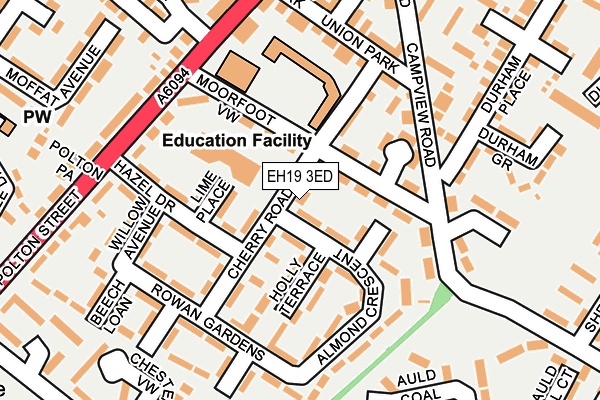 EH19 3ED map - OS OpenMap – Local (Ordnance Survey) EH19 3ED map - OS OpenMap – Local (Ordnance Survey)