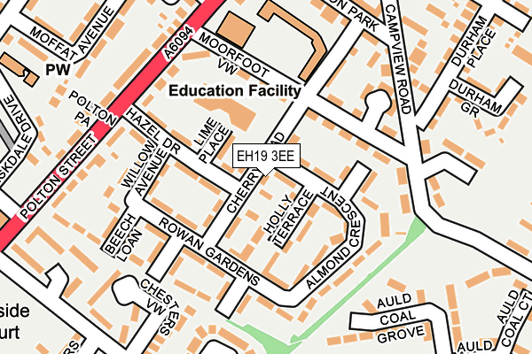EH19 3EE map - OS OpenMap – Local (Ordnance Survey) EH19 3EE map - OS OpenMap – Local (Ordnance Survey)