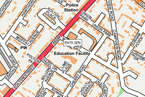 EH19 3EN map - OS OpenMap – Local (Ordnance Survey) EH19 3EN map - OS OpenMap – Local (Ordnance Survey)