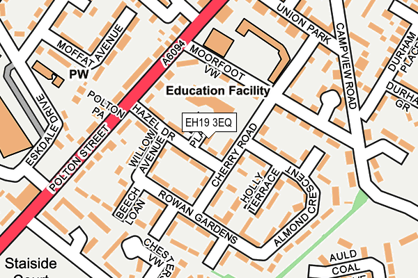 EH19 3EQ map - OS OpenMap – Local (Ordnance Survey) EH19 3EQ map - OS OpenMap – Local (Ordnance Survey)