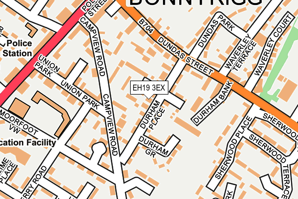 EH19 3EX map - OS OpenMap – Local (Ordnance Survey) EH19 3EX map - OS OpenMap – Local (Ordnance Survey)