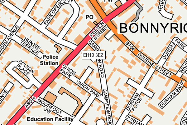 EH19 3EZ map - OS OpenMap – Local (Ordnance Survey) EH19 3EZ map - OS OpenMap – Local (Ordnance Survey)