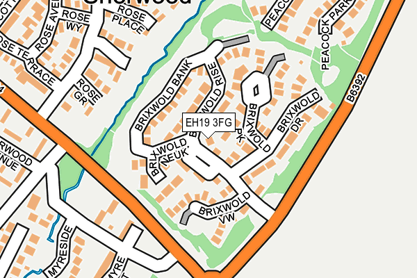 EH19 3FG map - OS OpenMap – Local (Ordnance Survey) EH19 3FG map - OS OpenMap – Local (Ordnance Survey)