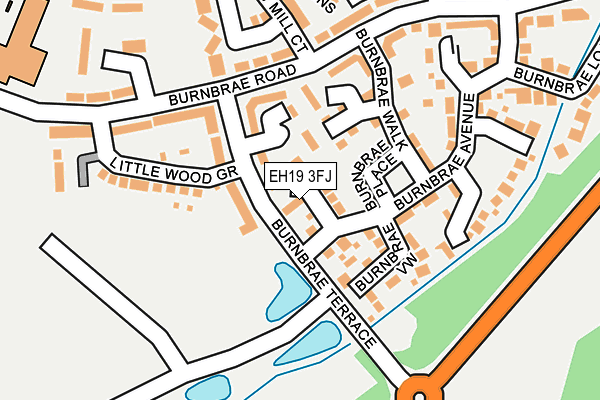 EH19 3FJ map - OS OpenMap – Local (Ordnance Survey) EH19 3FJ map - OS OpenMap – Local (Ordnance Survey)