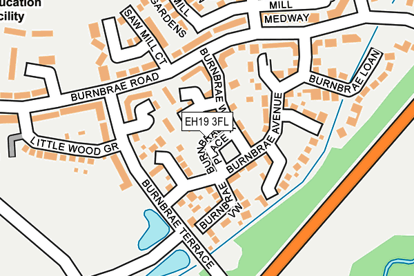EH19 3FL map - OS OpenMap – Local (Ordnance Survey) EH19 3FL map - OS OpenMap – Local (Ordnance Survey)