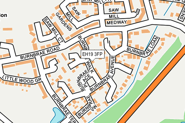EH19 3FP map - OS OpenMap – Local (Ordnance Survey) EH19 3FP map - OS OpenMap – Local (Ordnance Survey)