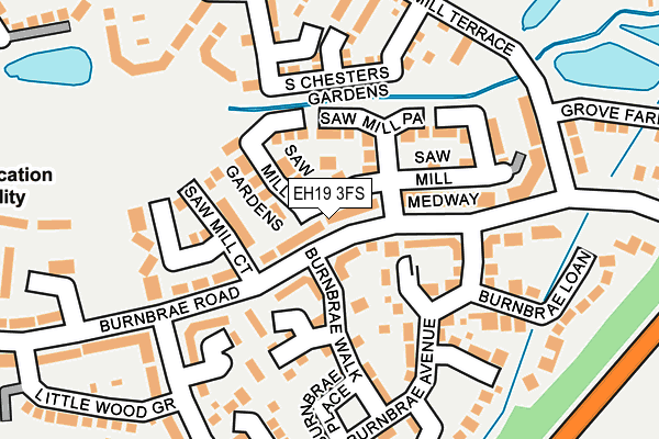 EH19 3FS map - OS OpenMap – Local (Ordnance Survey) EH19 3FS map - OS OpenMap – Local (Ordnance Survey)