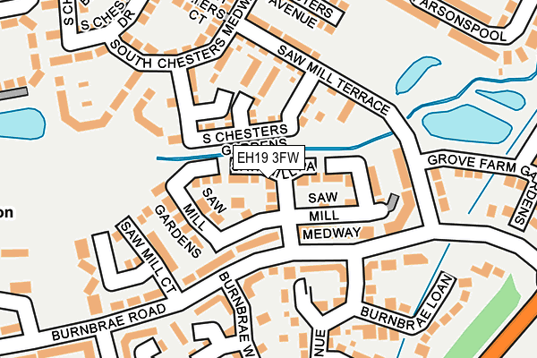 EH19 3FW map - OS OpenMap – Local (Ordnance Survey) EH19 3FW map - OS OpenMap – Local (Ordnance Survey)