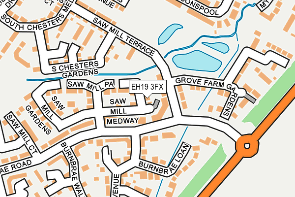 EH19 3FX map - OS OpenMap – Local (Ordnance Survey) EH19 3FX map - OS OpenMap – Local (Ordnance Survey)