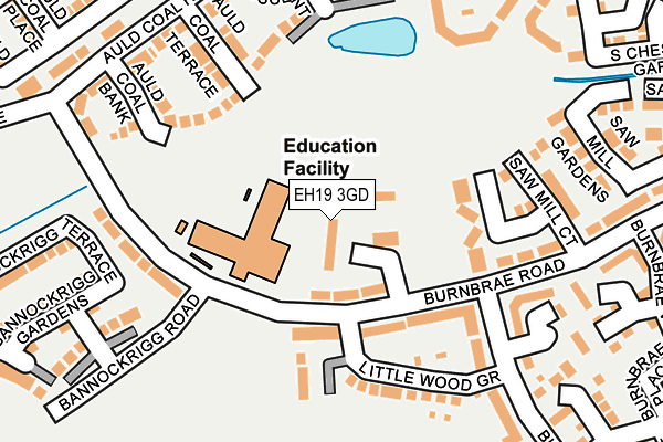 EH19 3GD map - OS OpenMap – Local (Ordnance Survey) EH19 3GD map - OS OpenMap – Local (Ordnance Survey)