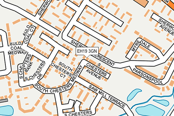 EH19 3GN map - OS OpenMap – Local (Ordnance Survey) EH19 3GN map - OS OpenMap – Local (Ordnance Survey)