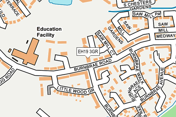 EH19 3GR map - OS OpenMap – Local (Ordnance Survey)