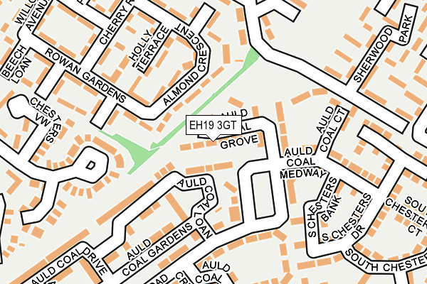 EH19 3GT map - OS OpenMap – Local (Ordnance Survey) EH19 3GT map - OS OpenMap – Local (Ordnance Survey)
