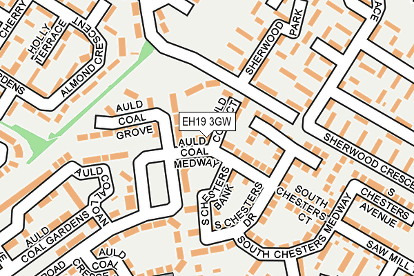 EH19 3GW map - OS OpenMap – Local (Ordnance Survey) EH19 3GW map - OS OpenMap – Local (Ordnance Survey)