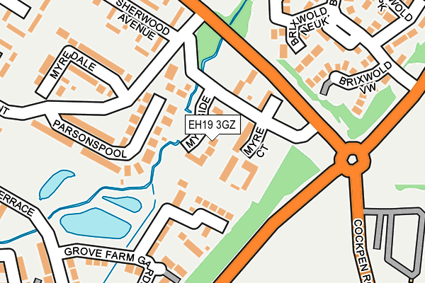 EH19 3GZ map - OS OpenMap – Local (Ordnance Survey) EH19 3GZ map - OS OpenMap – Local (Ordnance Survey)
