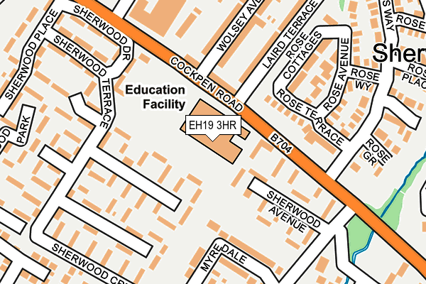 EH19 3HR map - OS OpenMap – Local (Ordnance Survey) EH19 3HR map - OS OpenMap – Local (Ordnance Survey)