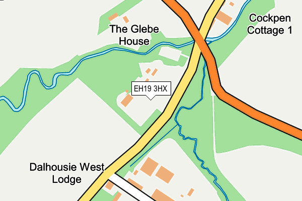 EH19 3HX map - OS OpenMap – Local (Ordnance Survey) EH19 3HX map - OS OpenMap – Local (Ordnance Survey)