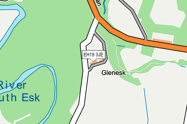 EH19 3JE map - OS OpenMap – Local (Ordnance Survey) EH19 3JE map - OS OpenMap – Local (Ordnance Survey)