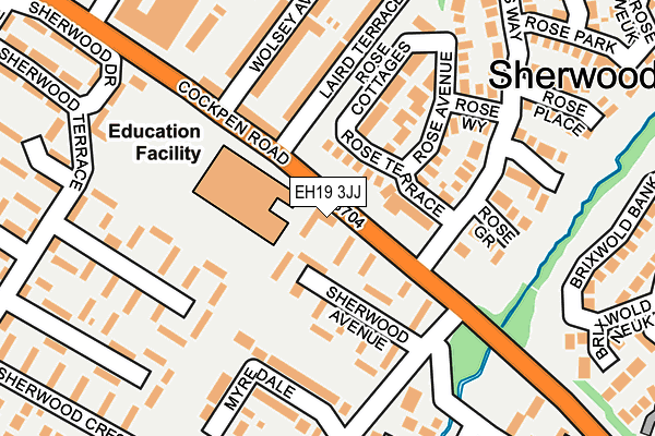 EH19 3JJ map - OS OpenMap – Local (Ordnance Survey) EH19 3JJ map - OS OpenMap – Local (Ordnance Survey)