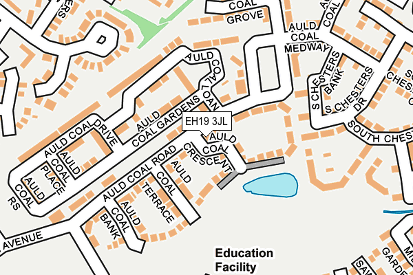 EH19 3JL map - OS OpenMap – Local (Ordnance Survey) EH19 3JL map - OS OpenMap – Local (Ordnance Survey)