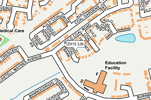 EH19 3JN map - OS OpenMap – Local (Ordnance Survey) EH19 3JN map - OS OpenMap – Local (Ordnance Survey)