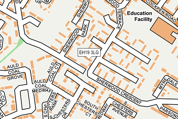 EH19 3LG map - OS OpenMap – Local (Ordnance Survey) EH19 3LG map - OS OpenMap – Local (Ordnance Survey)