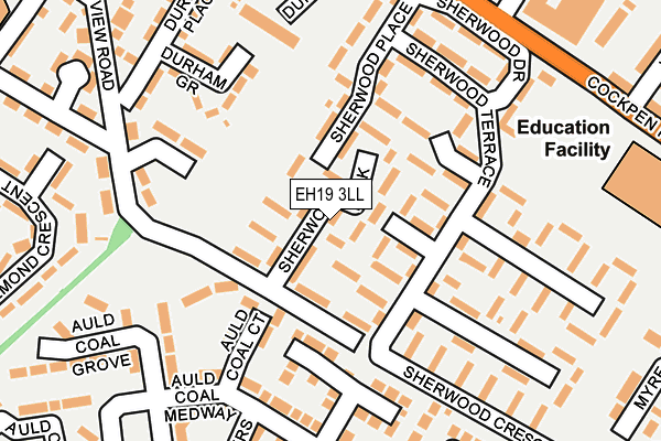 EH19 3LL map - OS OpenMap – Local (Ordnance Survey) EH19 3LL map - OS OpenMap – Local (Ordnance Survey)