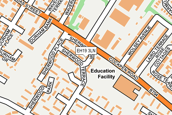 EH19 3LN map - OS OpenMap – Local (Ordnance Survey) EH19 3LN map - OS OpenMap – Local (Ordnance Survey)