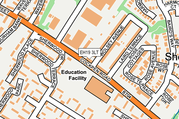 EH19 3LT map - OS OpenMap – Local (Ordnance Survey) EH19 3LT map - OS OpenMap – Local (Ordnance Survey)