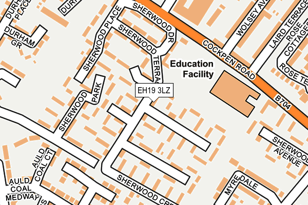 EH19 3LZ map - OS OpenMap – Local (Ordnance Survey) EH19 3LZ map - OS OpenMap – Local (Ordnance Survey)