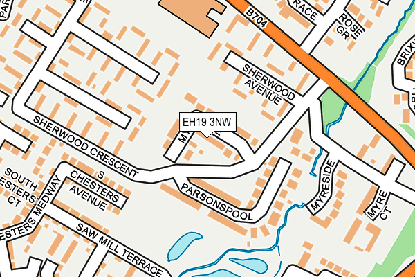 EH19 3NW map - OS OpenMap – Local (Ordnance Survey) EH19 3NW map - OS OpenMap – Local (Ordnance Survey)