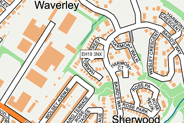 EH19 3NX map - OS OpenMap – Local (Ordnance Survey) EH19 3NX map - OS OpenMap – Local (Ordnance Survey)