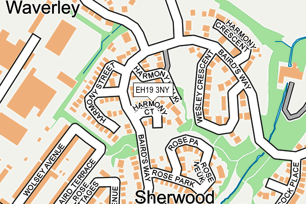 EH19 3NY map - OS OpenMap – Local (Ordnance Survey) EH19 3NY map - OS OpenMap – Local (Ordnance Survey)