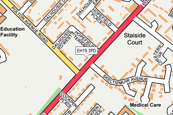 EH19 3PD map - OS OpenMap – Local (Ordnance Survey) EH19 3PD map - OS OpenMap – Local (Ordnance Survey)