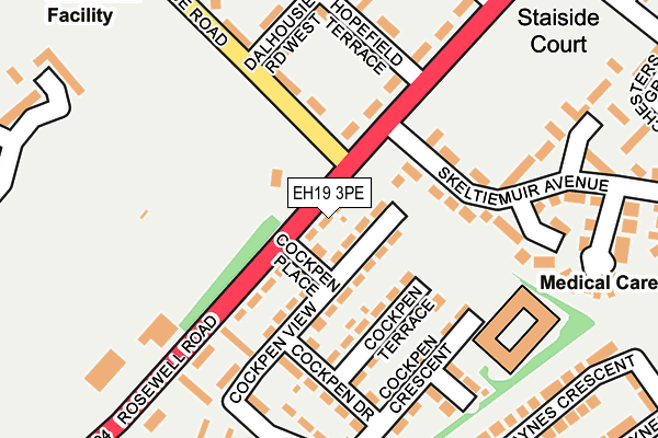 EH19 3PE map - OS OpenMap – Local (Ordnance Survey) EH19 3PE map - OS OpenMap – Local (Ordnance Survey)
