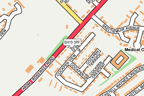 EH19 3PF map - OS OpenMap – Local (Ordnance Survey) EH19 3PF map - OS OpenMap – Local (Ordnance Survey)