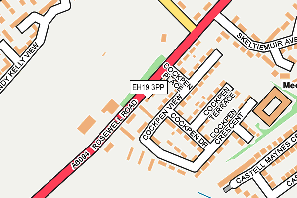 EH19 3PP map - OS OpenMap – Local (Ordnance Survey) EH19 3PP map - OS OpenMap – Local (Ordnance Survey)
