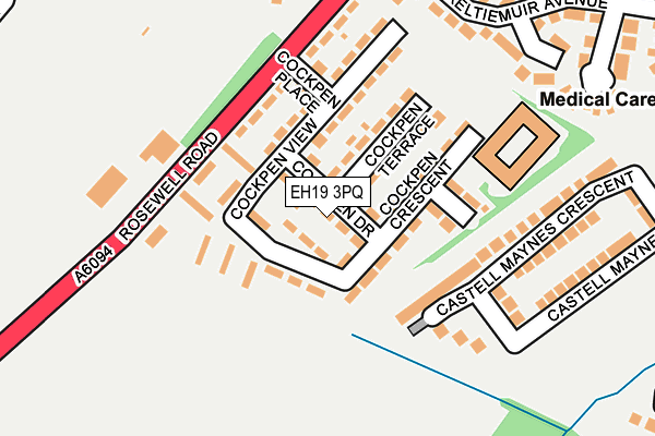 EH19 3PQ map - OS OpenMap – Local (Ordnance Survey) EH19 3PQ map - OS OpenMap – Local (Ordnance Survey)