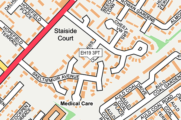 EH19 3PT map - OS OpenMap – Local (Ordnance Survey) EH19 3PT map - OS OpenMap – Local (Ordnance Survey)