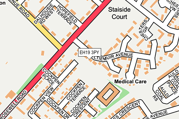 EH19 3PY map - OS OpenMap – Local (Ordnance Survey) EH19 3PY map - OS OpenMap – Local (Ordnance Survey)