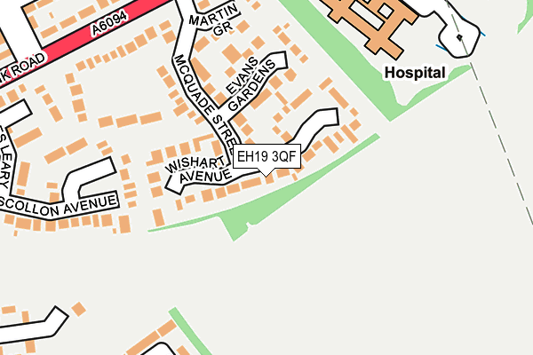 EH19 3QF map - OS OpenMap – Local (Ordnance Survey) EH19 3QF map - OS OpenMap – Local (Ordnance Survey)