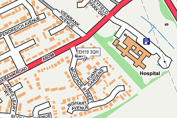 EH19 3QH map - OS OpenMap – Local (Ordnance Survey) EH19 3QH map - OS OpenMap – Local (Ordnance Survey)