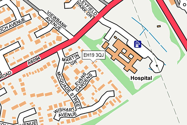 EH19 3QJ map - OS OpenMap – Local (Ordnance Survey) EH19 3QJ map - OS OpenMap – Local (Ordnance Survey)