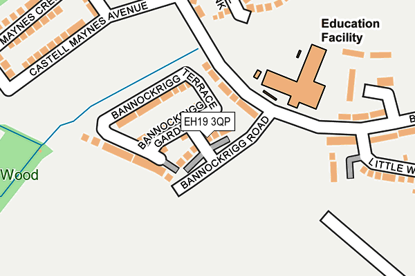 EH19 3QP map - OS OpenMap – Local (Ordnance Survey) EH19 3QP map - OS OpenMap – Local (Ordnance Survey)