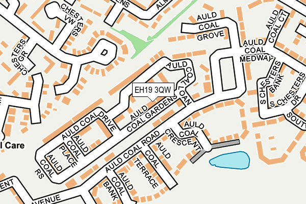 EH19 3QW map - OS OpenMap – Local (Ordnance Survey) EH19 3QW map - OS OpenMap – Local (Ordnance Survey)