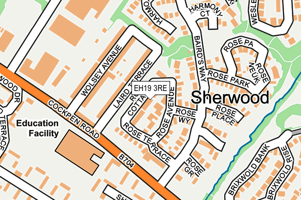 EH19 3RE map - OS OpenMap – Local (Ordnance Survey) EH19 3RE map - OS OpenMap – Local (Ordnance Survey)