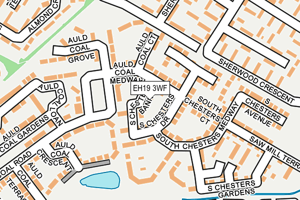 EH19 3WF map - OS OpenMap – Local (Ordnance Survey) EH19 3WF map - OS OpenMap – Local (Ordnance Survey)